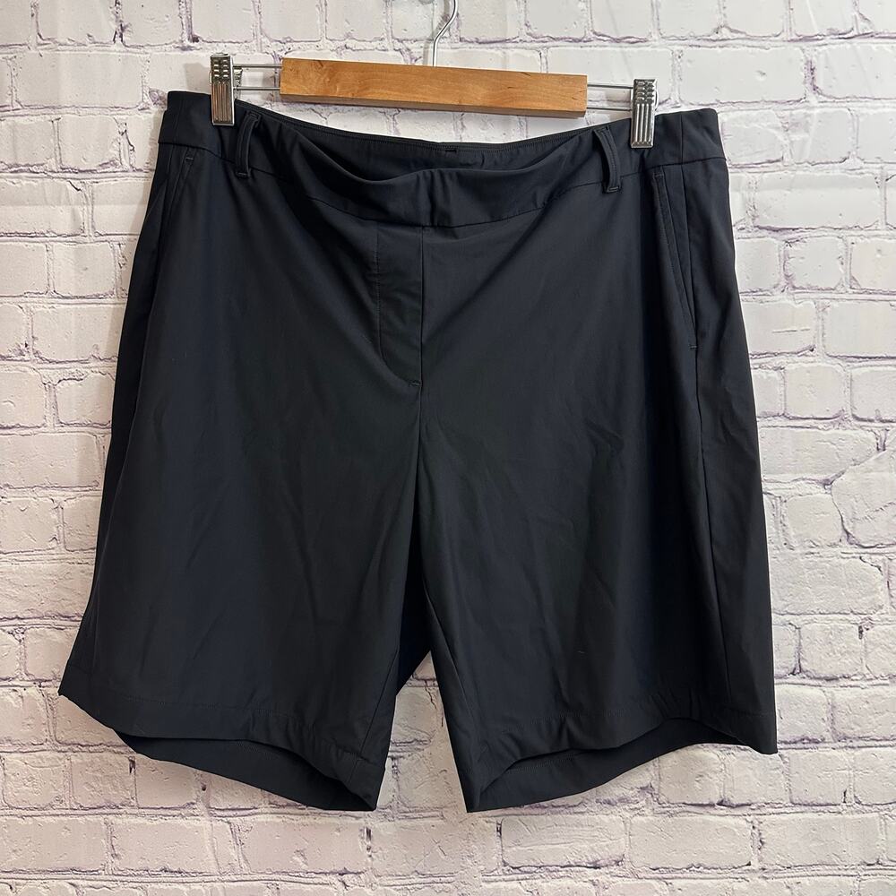 Spanx On the Go Women's Black Pull On Shorts Size XL Golf Summer Belt Loops